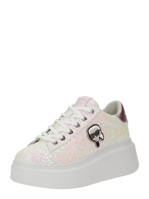 Karl Lagerfeld Sneaker low 'ANAKAPRI'  lyserød / sort / sølv / hvid