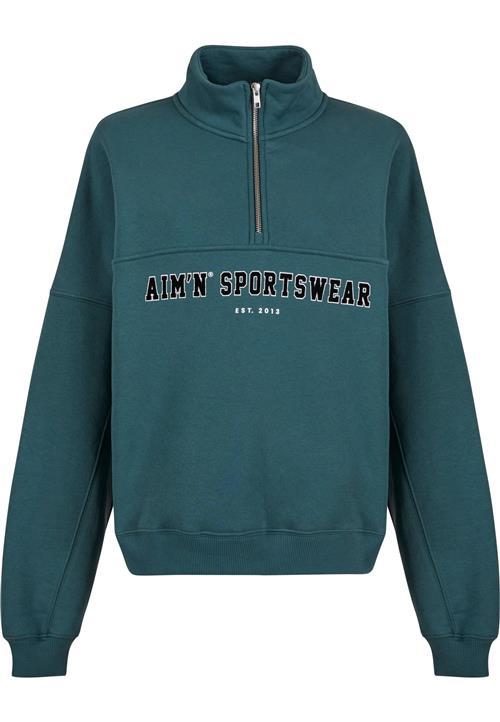 Aim'n Sweatshirt  smaragd / sort / hvid