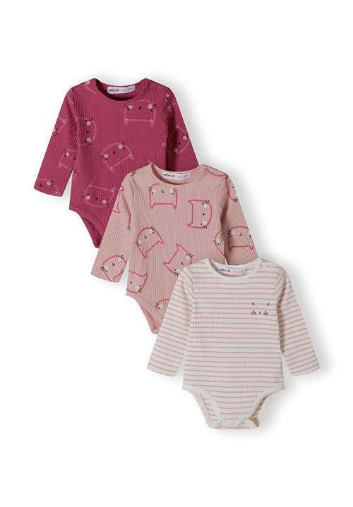 MINOTI Sparkedragt/Body  lys pink / mørk pink / hvid