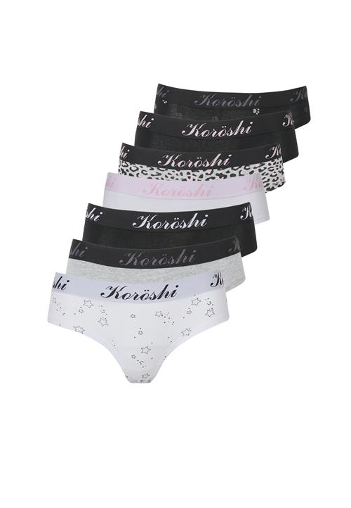 KOROSHI Panty  grå / pink / sort / hvid