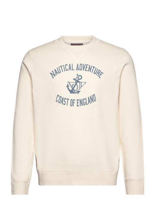 Morris Navy Sweatshirt Morris Cream