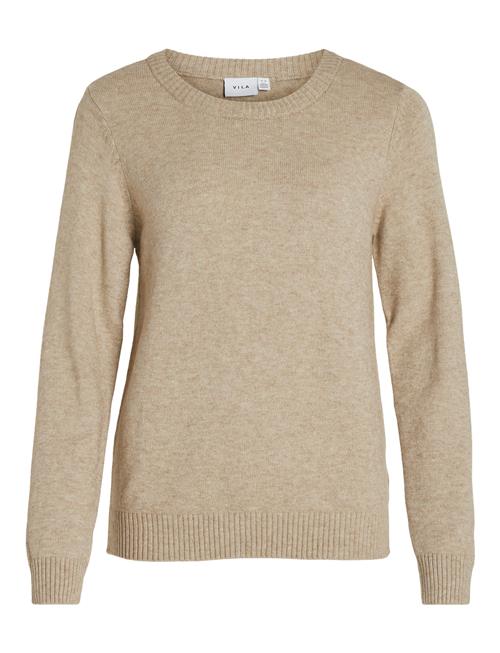 Vila Viril O-Neck L/S Knit Top - Noos Vila Beige