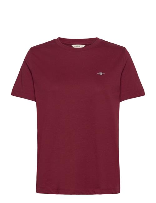 GANT Reg Shield Ss T-Shirt GANT Burgundy