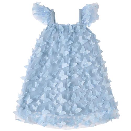 DOLLY by Le Petit Tom Vintage Butterflies Tutu Kjole Lyseblå | Blå | 1-3 years