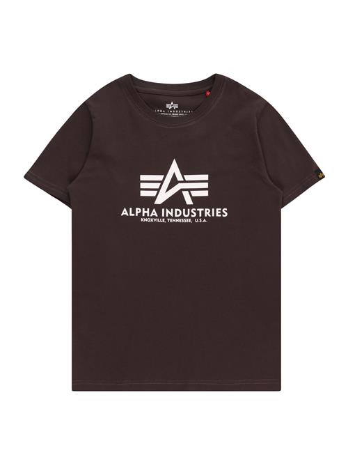 ALPHA INDUSTRIES Shirts  choko / hvid