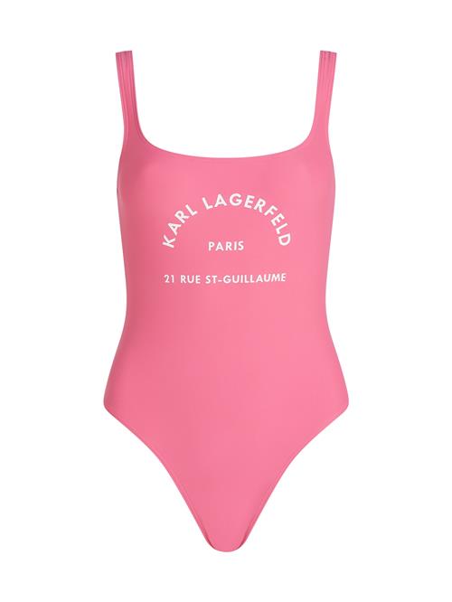 Karl Lagerfeld Badedragt  lys pink / sort / hvid