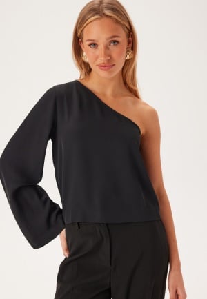 VILA Visivanni One Shoulder L/S TOP Black Beauty 36