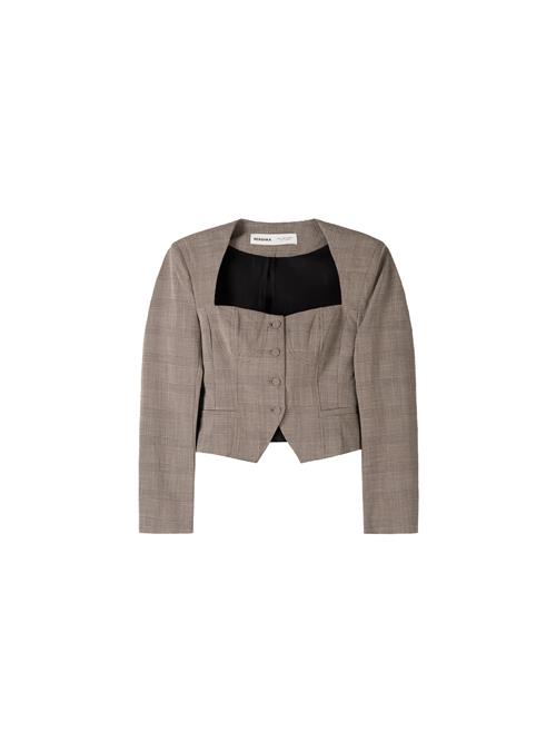 Bershka Blazer  brun-meleret / sort