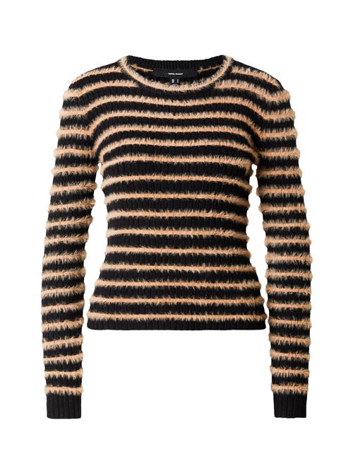 VERO MODA Pullover 'VMFLO'  lysebrun / sort