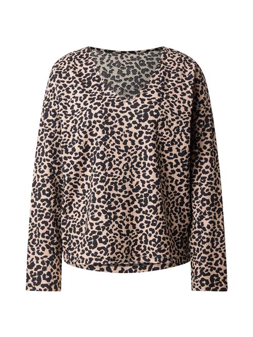 VERO MODA Bluse 'VMMerve'  beige / sort