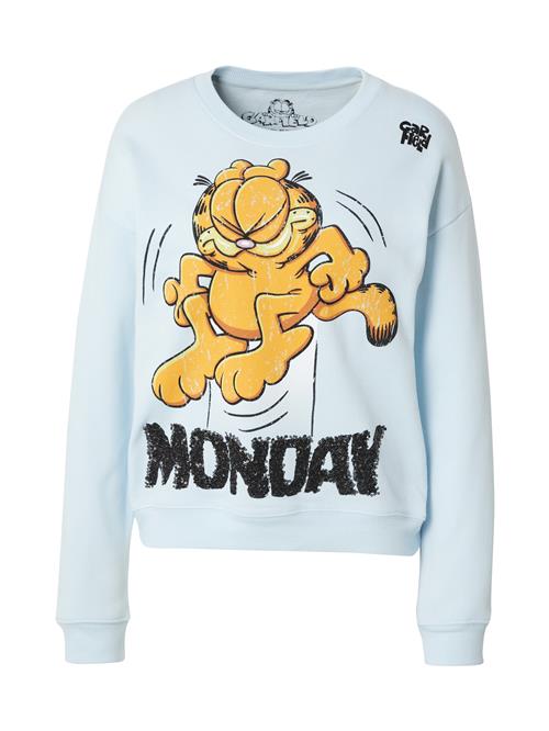 Frogbox Sweatshirt 'Garfield Monday'  pastelblå / gul / gylden gul / sort