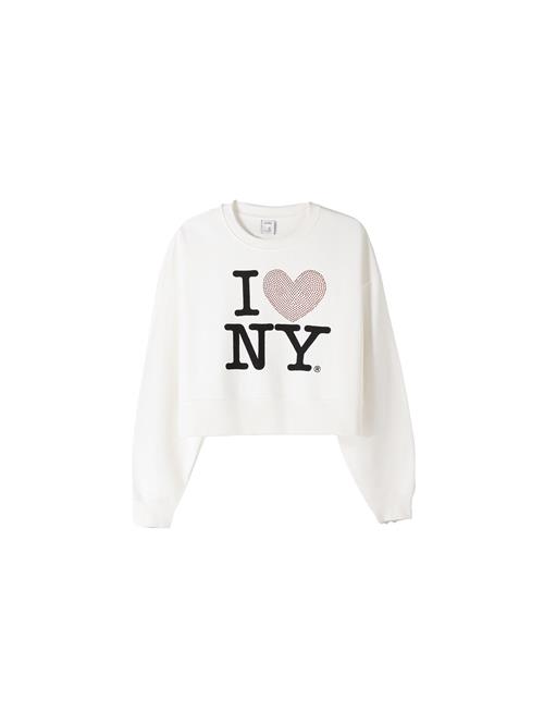 Bershka Sweatshirt  rød / sort / hvid