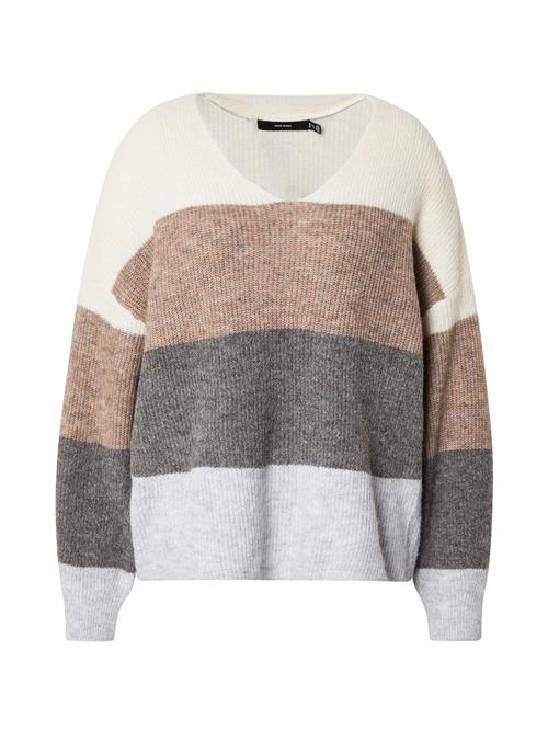 Vero Moda Curve Pullover 'VMCDesma'  beige / brun / grå / antracit