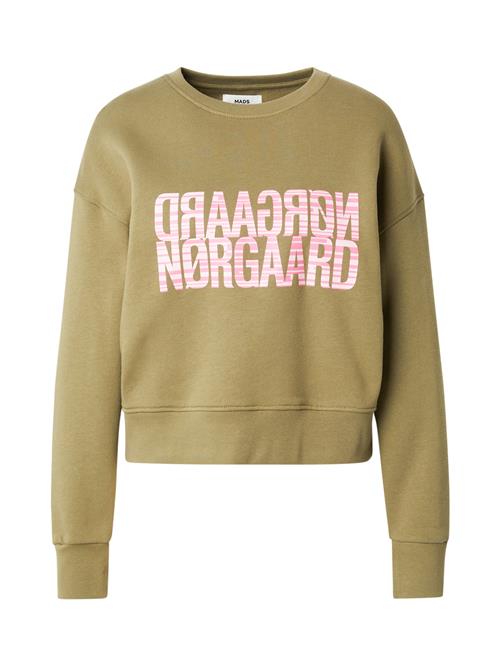 MADS NORGAARD COPENHAGEN Sweatshirt 'Tilvina'  oliven / lyserød / hvid