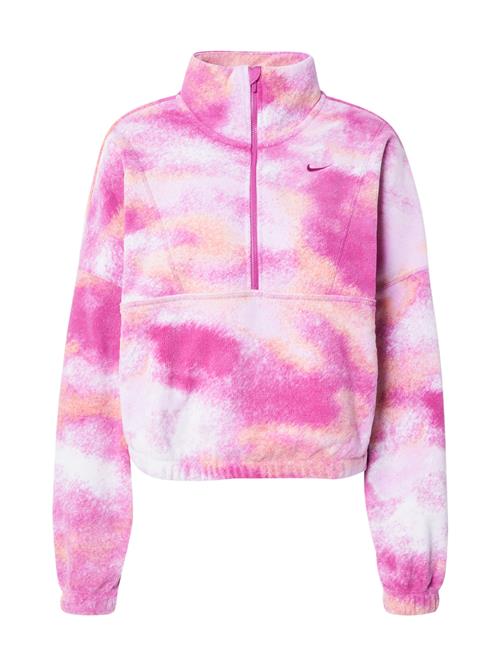 Se NIKE Funktionsfleecejakke 'One'  orange / mørk pink / hvid ved About You