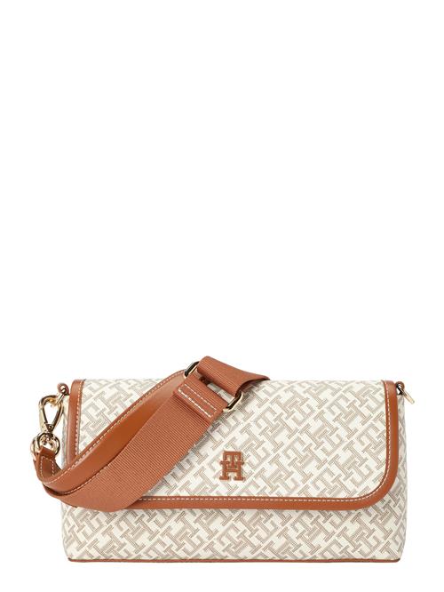 TOMMY HILFIGER Skuldertaske  beige / brun / hvid