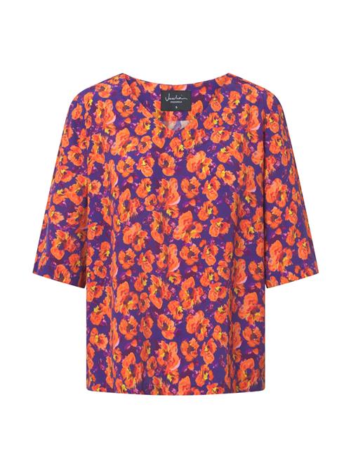 Jascha Stockholm Bluse ' Aria '  mørkelilla / orange