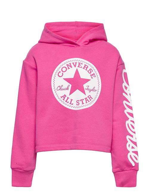 Converse Converse Signature Cropped Hoodie Converse Pink