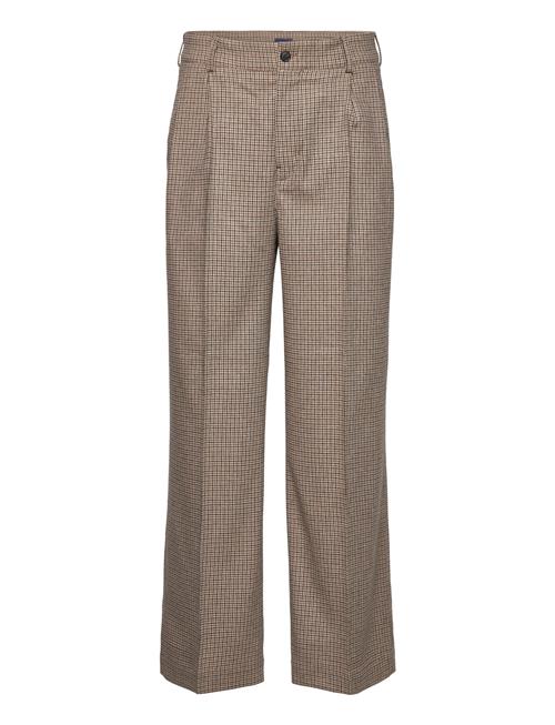 D2. Pleated Checked Suit Pant GANT Beige