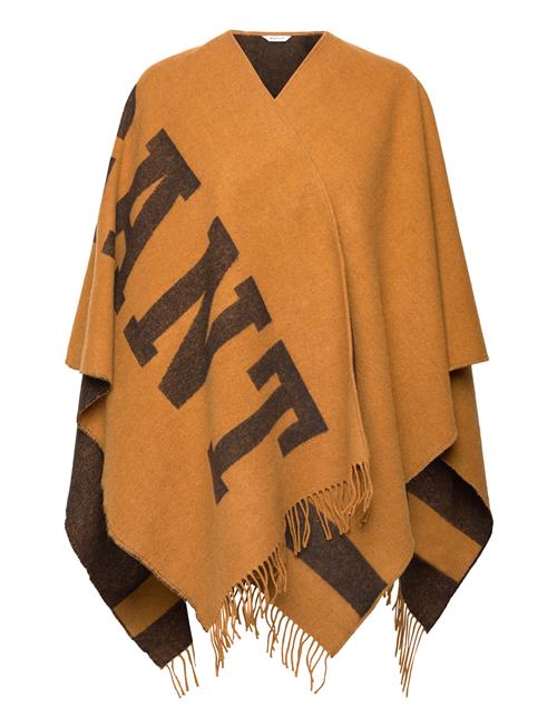 GANT Logo Wool Poncho GANT Brown