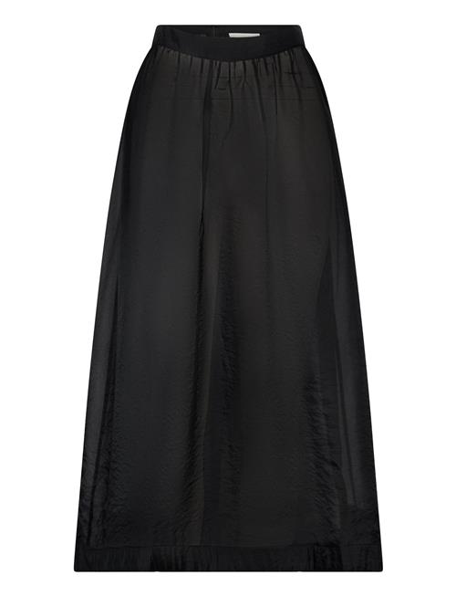 Malina Hayden Pleated Wide Organza Midi Skirt Malina Black