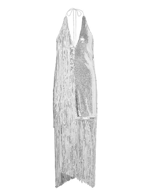 ROTATE Birger Christensen Sequins Mini Fringe Dress ROTATE Birger Christensen Silver