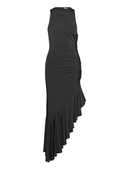 ROTATE Birger Christensen Slinky Asymmetric Dress ROTATE Birger Christensen Black