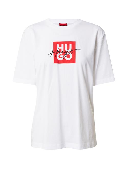 HUGO Shirts 'Dashire'  brandrød / sort / hvid