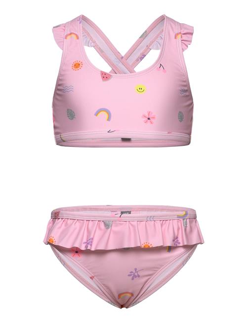 Color Kids Bikini W. Short Skirt, Aop Color Kids Pink