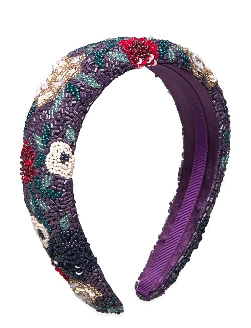 Becksöndergaard Wintery Wide Beaded Hairbrace Becksöndergaard Purple