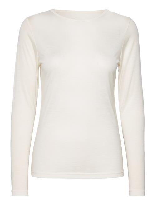 Panos Emporio Wool/Tencel Tee Long Sleeve Panos Emporio White