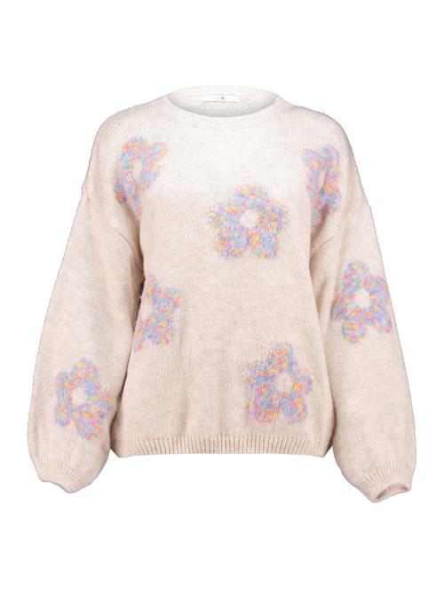 Se Hailys Pullover 'Fl44ippa'  beige-meleret / navy / gul / lys pink ved About You