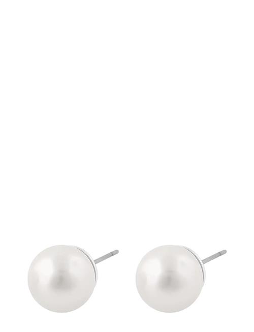 SNÖ of Sweden Laney Pearl Ear White 10Mm SNÖ Of Sweden Silver