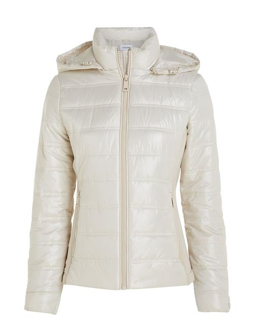 Calvin Klein Lw Padded Waisted Nylon Jacket Calvin Klein White