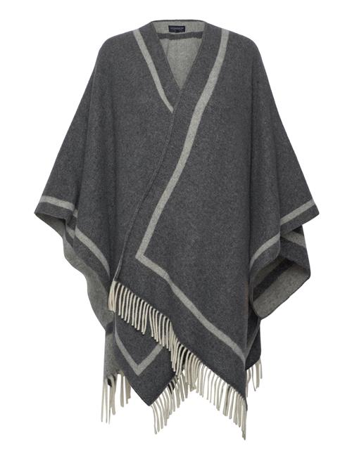 Lexington Clothing Palma Recycled Wool Blend Fringe Poncho Lexington Clothing Grey