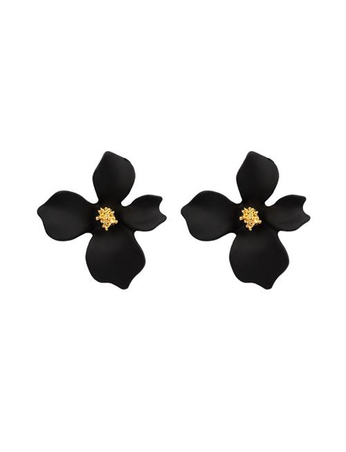 By Jolima Lilly Flower Earring By Jolima Black