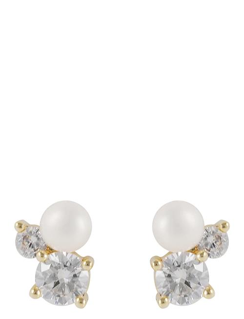 SNÖ of Sweden Mayfair Small Irregular Pearl Ear G/White - SNÖ Of Sweden Gold