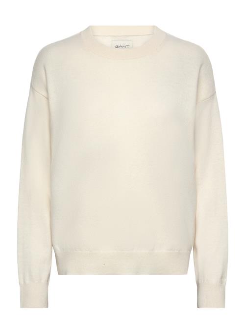 D1. Superfine Lambswool C-Neck GANT Cream