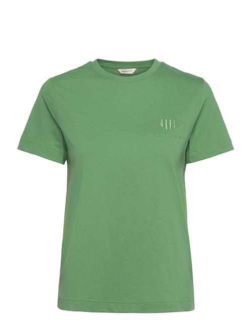 GANT Reg Tonal Shield Ss T-Shirt GANT Green