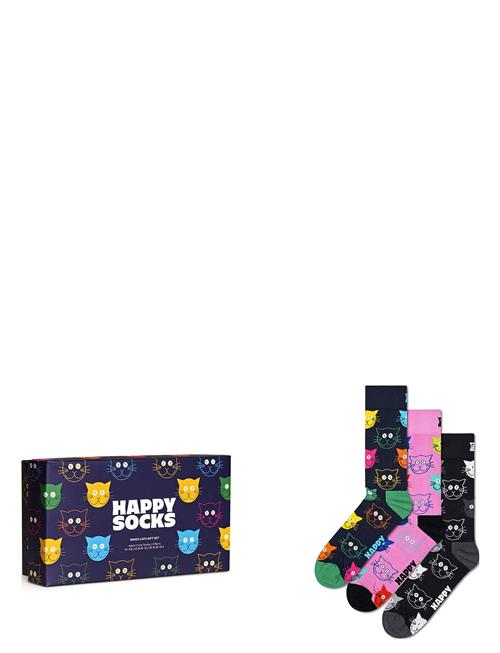 Happy Socks 3-Pack Mixed Cat Socks Gift Set Happy Socks Navy