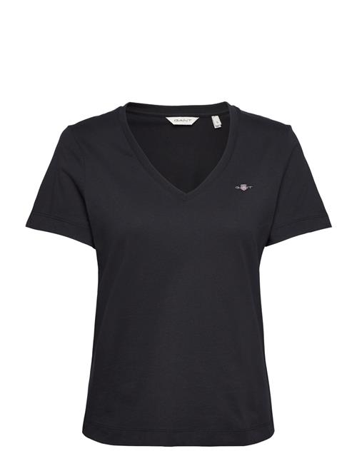 GANT Reg Shield Ss V-Neck T-Shirt GANT Black