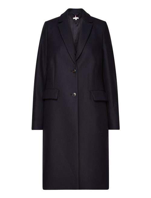 Tommy Hilfiger Wool Blend Classic Coat Tommy Hilfiger Navy