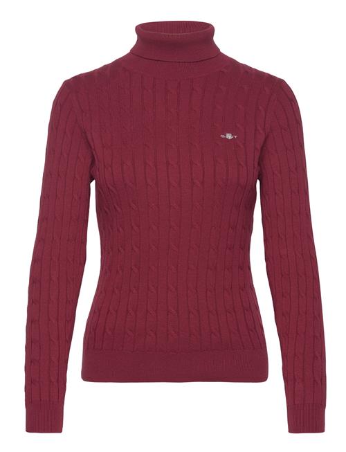 Stretch Cotton Cable Turtleneck GANT Red