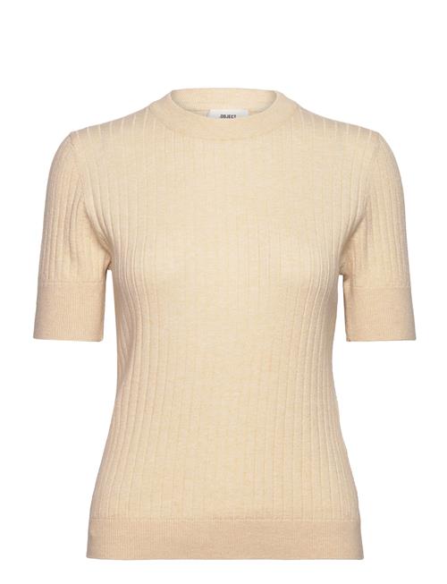 Object Objnoelle S/S Knit T-Shirt Noos Object Beige