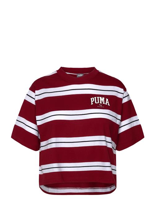 PUMA Puma Squad Striped Tee PUMA Burgundy