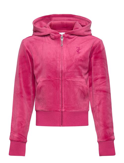 Juicy Couture Tonal Zip Through Hoodie Juicy Couture Pink