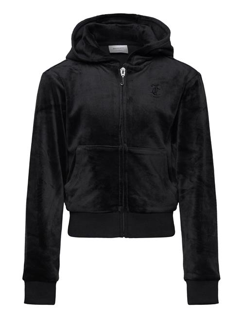 Juicy Couture Tonal Zip Through Hoodie Juicy Couture Black