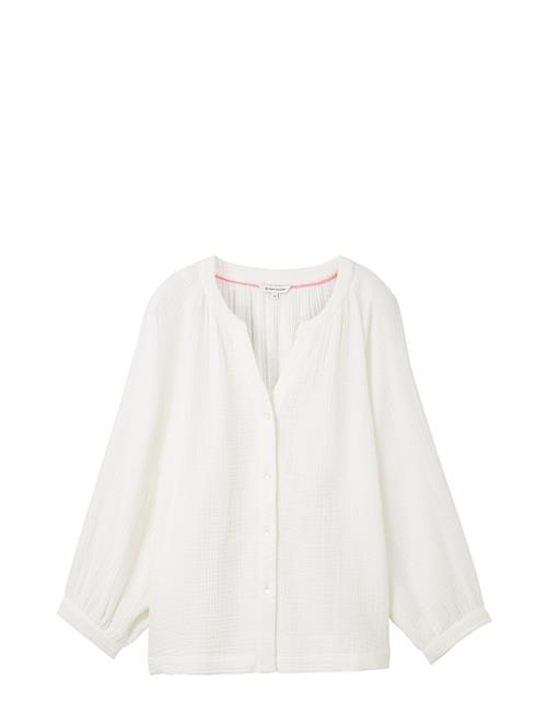 Tom Tailor Crinkle Structure Blouse Tom Tailor White