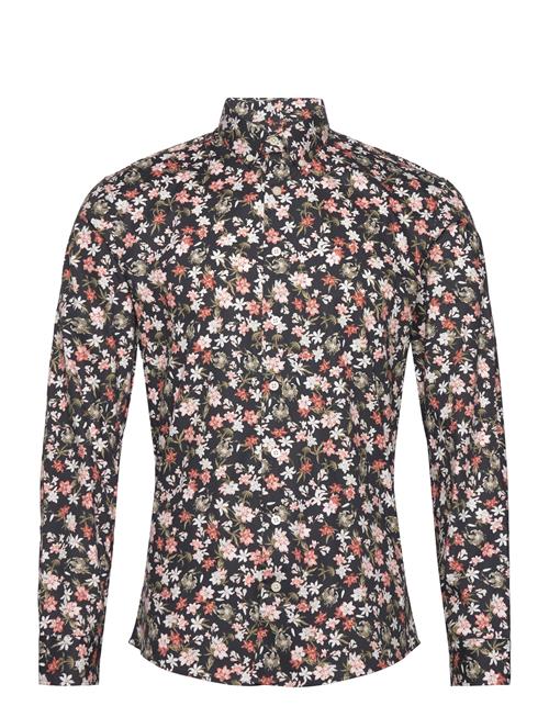 Aop Floral Shirt L/S Lindbergh Blue