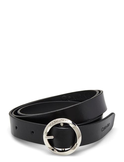 Calvin Klein Faceted Round Buckle Belt 2.0 Calvin Klein Black